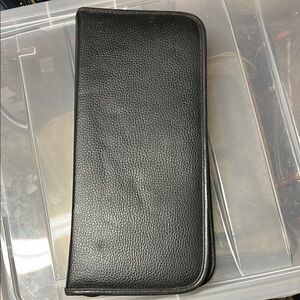 Black Leather Portable Golf Set